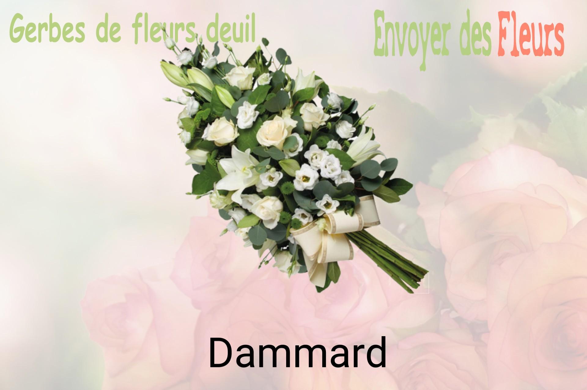 Gerbe de fleurs de deuil livrée à Dammard
